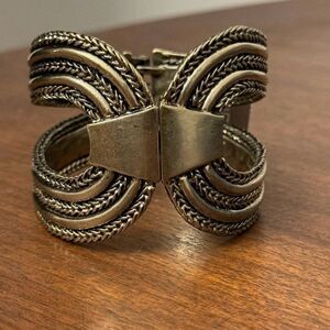 \Gold Cuff Bracelet with Intricate Design NWT